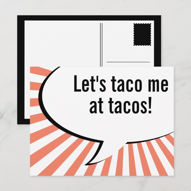 Du hattest mich bei tacos postkarte (Vorne/Hinten)
