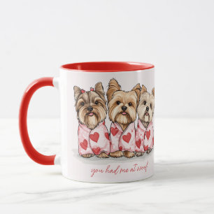 Du hattest mich bei Woof Valentinstag Yorkie Dogs Tasse