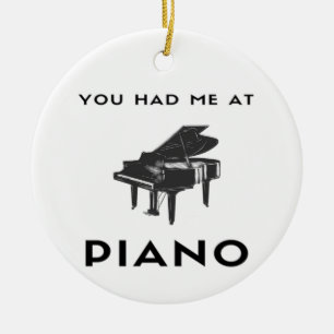 Du hattest mich beim Piano Grand Piano Player Funn Keramik Ornament