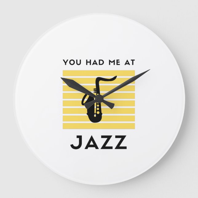 Du hattest mich im Jazz Große Wanduhr (Vorderseite)