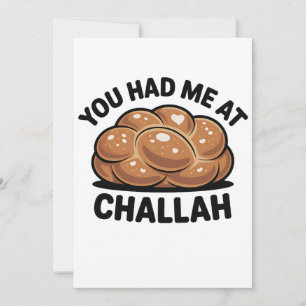 Du hattest mich im jüdischen Challah-Juden Hanukka Dankeskarte