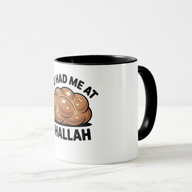 Du hattest mich im jüdischen Challah-Juden Hanukka Tasse (VorderseiteRechts)