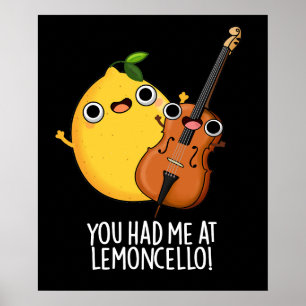 Du hattest mich im Lemon-cello Funny Drink Pun Dar Poster