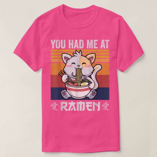 Du hattest mich im Ramen Shirt, Kawaii Anime Shirt (Design vorne)