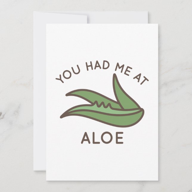 Du hattest mich in Aloe Dankeskarte (Vorderseite)
