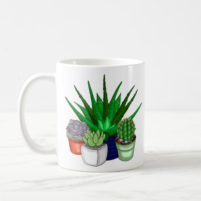 Du hattest mich in Aloe | Funny Pflanze Puff Kaffeetasse (Links)