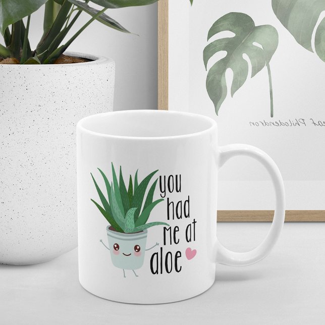 Du hattest mich in Aloe | Funny Pflanzen Lovers Kaffeetasse (Von Creator hochgeladen)