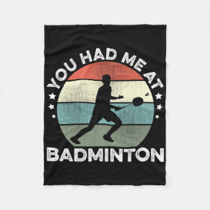 Du hattest mich in Badminton Shuttle Badminton Pla Fleecedecke