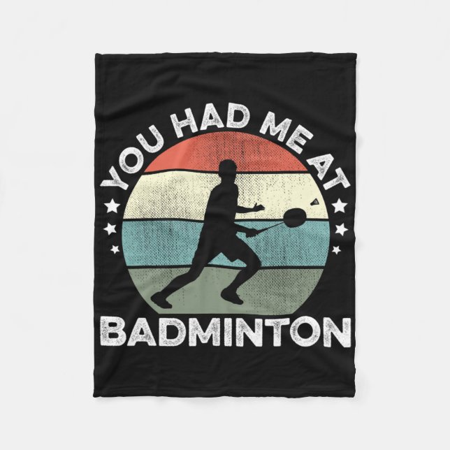 Du hattest mich in Badminton Shuttle Badminton Pla Fleecedecke (Vorderseite)