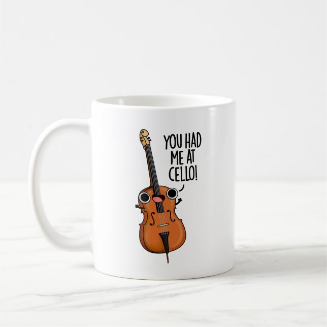 Du hattest mich in Cello Funny Music Puff Kaffeetasse (Links)