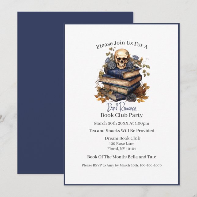 Du hattest mich in Dark Romance, Book Club Einladung (Vorne/Hinten)