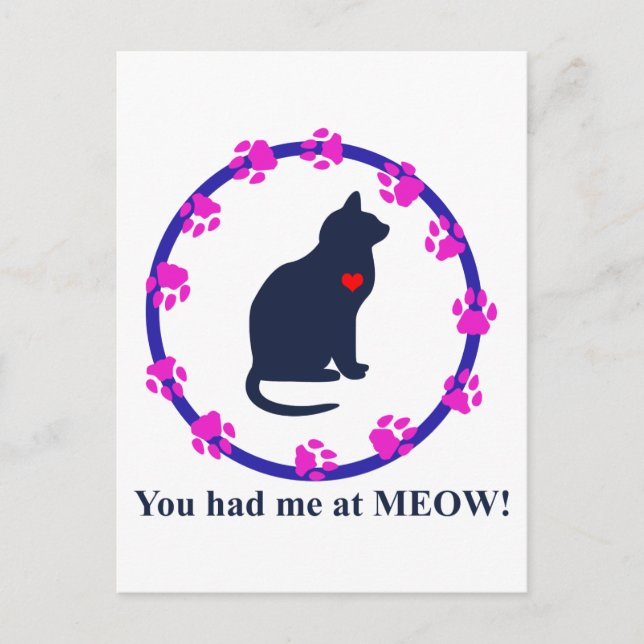 Du hattest mich in Meow! Postkarte (Vorderseite)