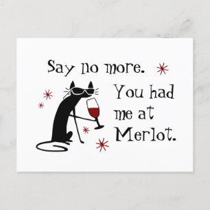 Du hattest mich in Merlot Funny Wine Puff Postkarte