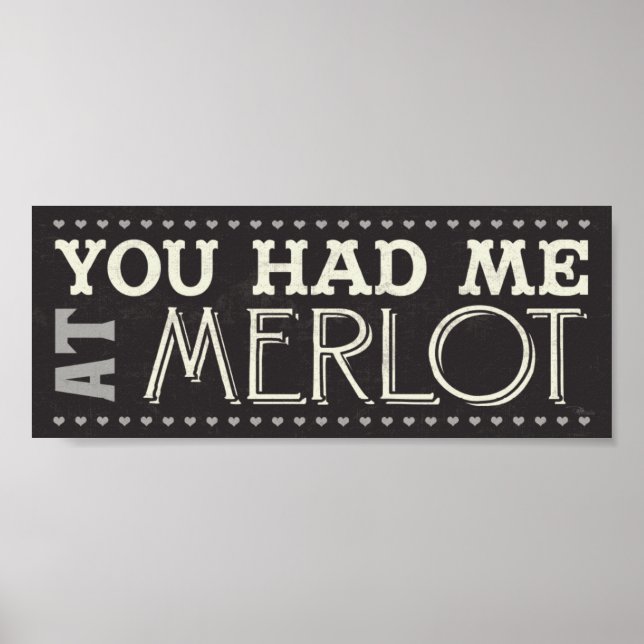 Du hattest mich in Merlot Poster (Vorne)