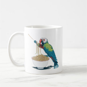 Du hattest mich in Ramen   Funny Parrot Eating Noo Kaffeetasse