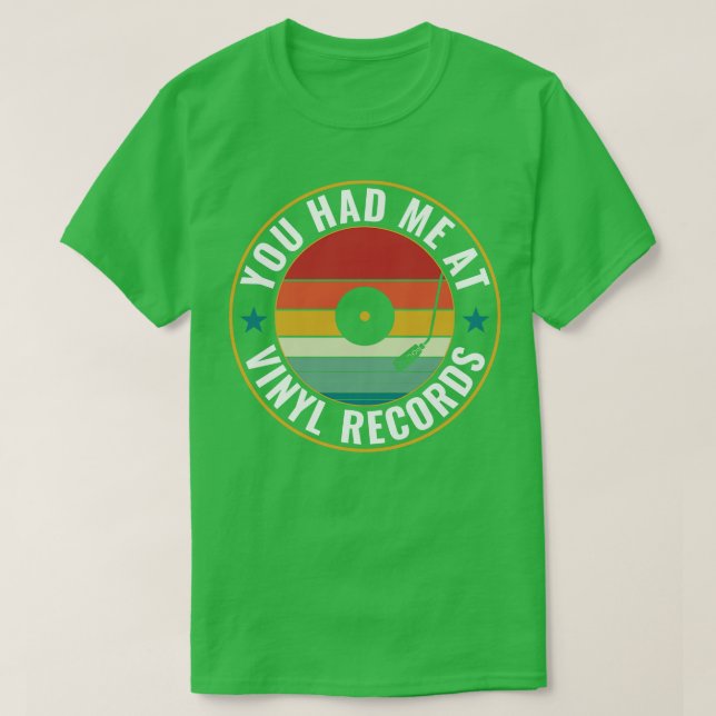 Du hattest mich in Vinyl Platten Funny Vinyl Lover T-Shirt (Design vorne)