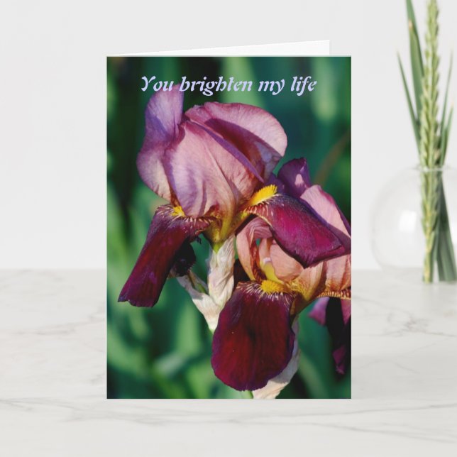 Du hellst mein Leben auf Dankeskarte (Vorderseite)