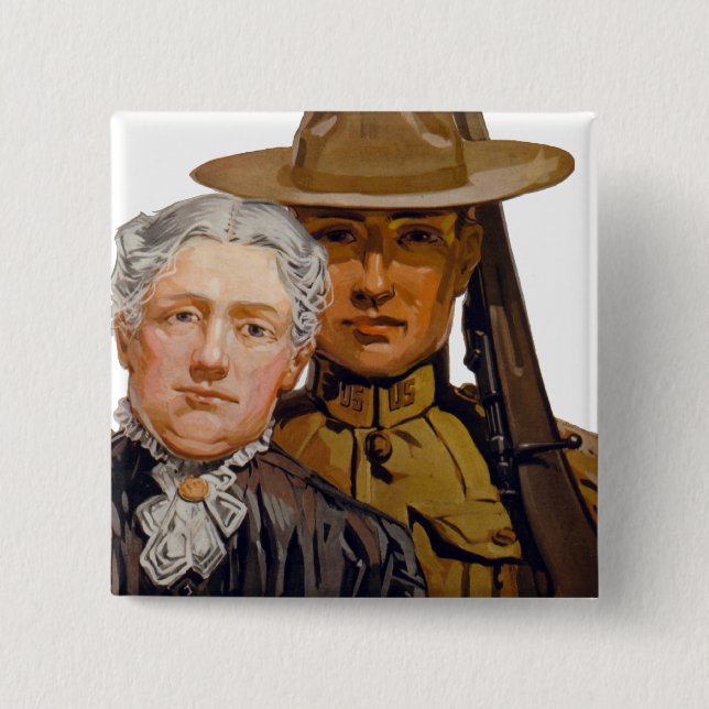 DU hilfst meinem Jungen dabei, den Krieg zu gewinn Button (Vorderseite)