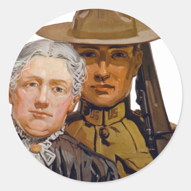 DU hilfst meinem Jungen dabei, den Krieg zu gewinn Runder Aufkleber (Vorderseite)