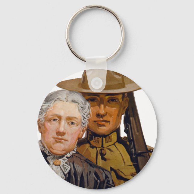 DU hilfst meinem Jungen dabei, den Krieg zu gewinn Schlüsselanhänger (Vorderseite)