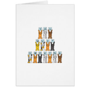 Du hörst auf zu rauchen Cartoon Katzen