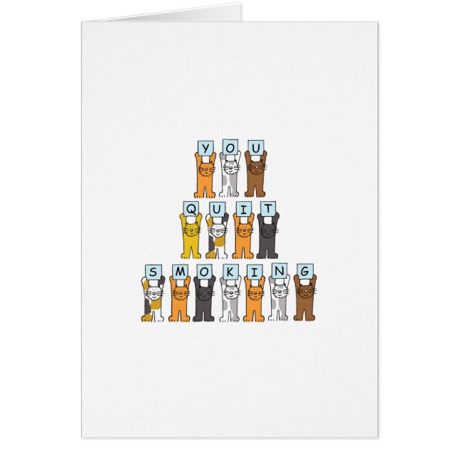 Du hörst auf zu rauchen Cartoon Katzen (Vorne)