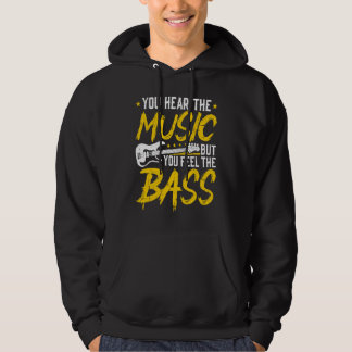 Du hörst die Musik, aber du fühlst den Bass Vintag Hoodie