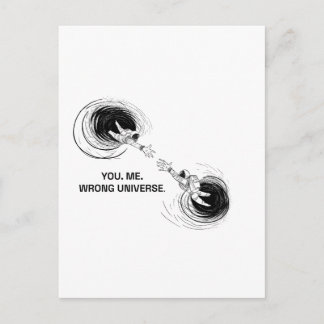DU. ICH. FALSCHES UNIVERSUM. POSTKARTE