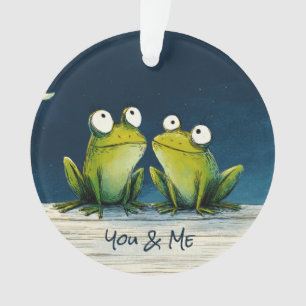 Du & Ich Frösche – Süße romantische Tierkunst Ornament