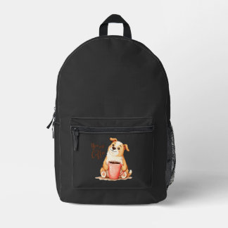 Du & ich Kaffee - Süßer Corgi & Gemütlicher Kaffee Bedruckter Rucksack