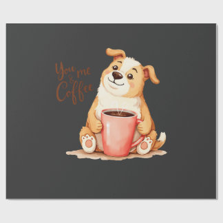 Du & ich Kaffee - Süßer Corgi & Gemütlicher Kaffee Geschenkpapier