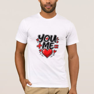 Du + Ich = Liebe Valentinstag Passendes Paar T-Shirt