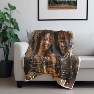 Du & Ich   Personalisiertes Paarfoto Fleecedecke