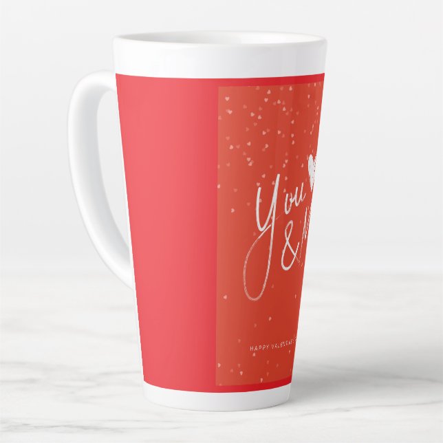 Du & Ich Rote Romantische Kaffeetasse Milchtasse (Linke Ecke)