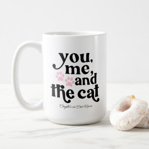 Du, ich und das Katzenpaar Minimalist  Kaffeetasse