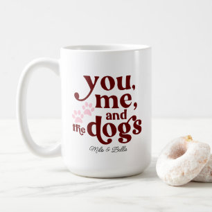 Du ich und die Hunde Paar Minimalist Geschenk Kaff Kaffeetasse