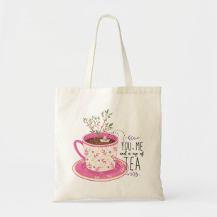 Du, ich und eine Tasse Tee Zitat Tragetasche