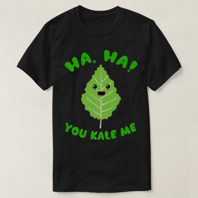 Du Kale Me Funny Vegetarisches Veganes Köchen Gemü T-Shirt (Design vorne)