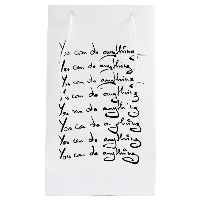 Du KANNST ALLES TUN! inspirierendes Zitat Kleine Geschenktüte (Vorderseite)