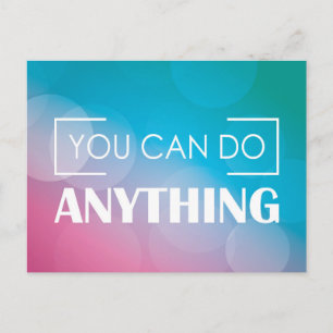 Du kannst alles tun postkarte