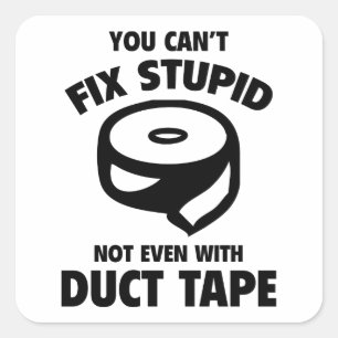 Du kannst den Dummkopf nicht reparieren. Nicht ein Quadratischer Aufkleber
