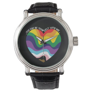 Du kannst du selbst bei mir sein LGBT Transgender  Armbanduhr