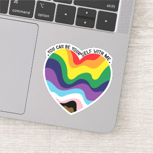 Du kannst du selbst bei mir sein LGBT Transgender  Aufkleber
