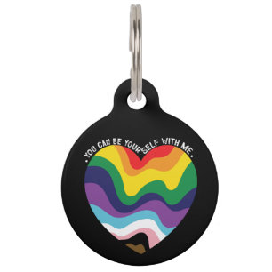 Du kannst du selbst bei mir sein LGBT Transgender  Haustiermarke