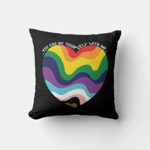 Du kannst du selbst bei mir sein LGBT Transgender  Kissen