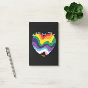 Du kannst du selbst bei mir sein LGBT Transgender  Post-it Klebezettel
