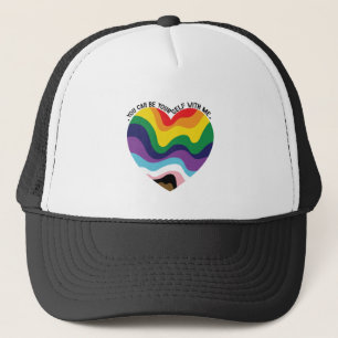 Du kannst du selbst bei mir sein LGBT Transgender  Truckerkappe