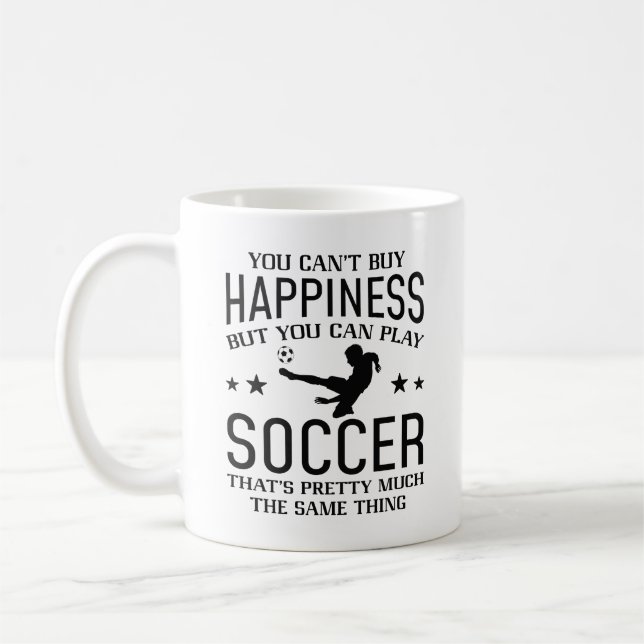 Du kannst Fußball spielen Kaffeetasse (Links)