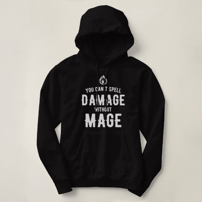 Du kannst keinen Zauberschaden ohne Magier-RPG-Gam Hoodie (Design vorne)