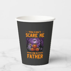 Du kannst mich erschrecken Vater Halloween Kürbiss Pappbecher